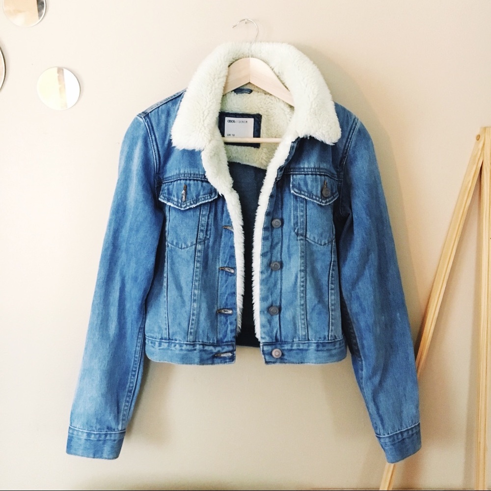 ASOS Sherpa Lined Denim Jacket